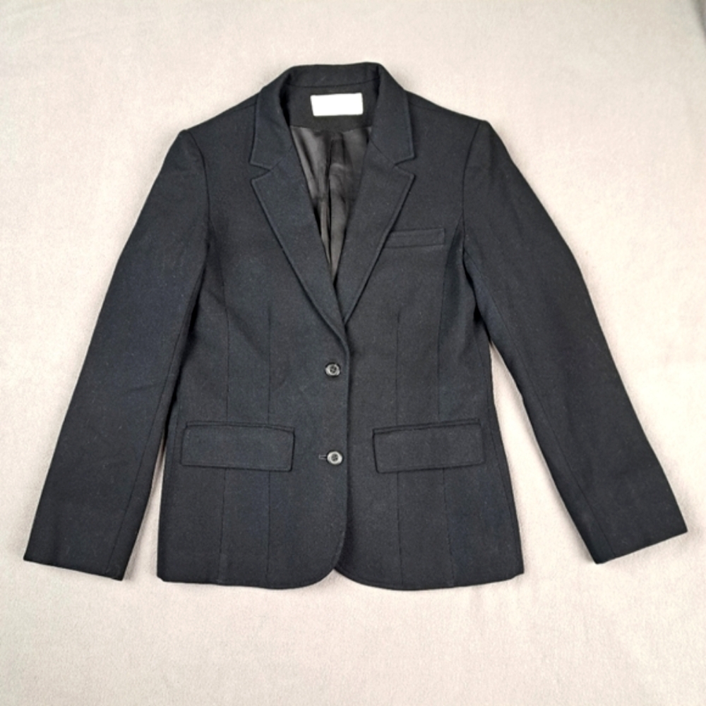 Vintage Pendleton Wool‎ Blazer Small Black Button Up Women's GUC Office Formal